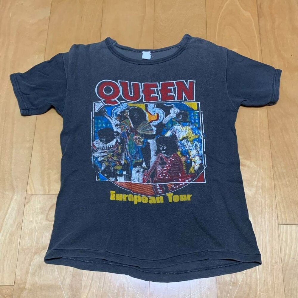 Vintage Rare 1980s Queen Band The Works 1984 European Tour Concert Large T-shirt